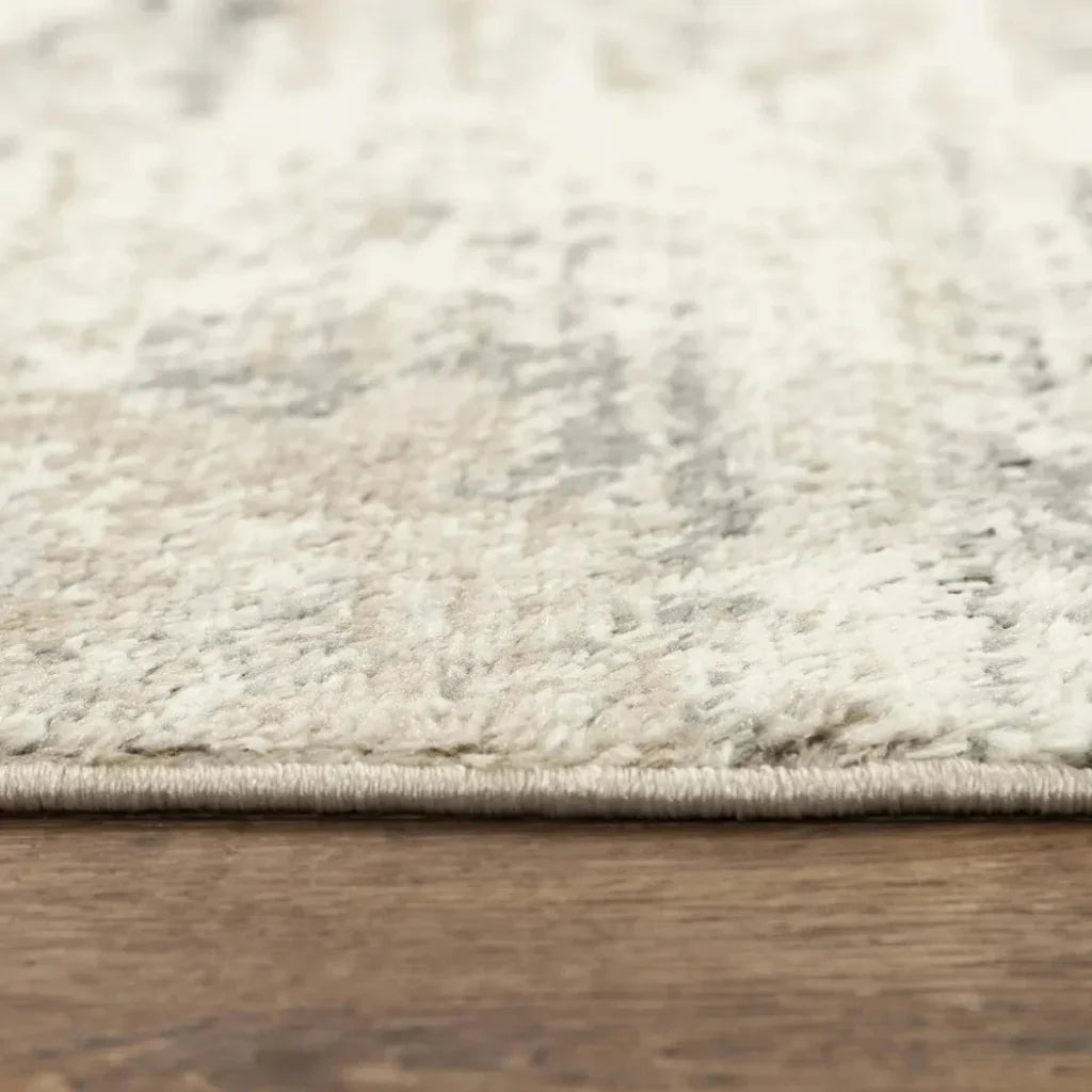 Conc Abstract Beige Kitchen Hallway Runner Rug - LOOMLAN - LOOMLAN - Area Rugs