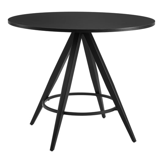 Dinos Wood and Steel Black Round Dining Table