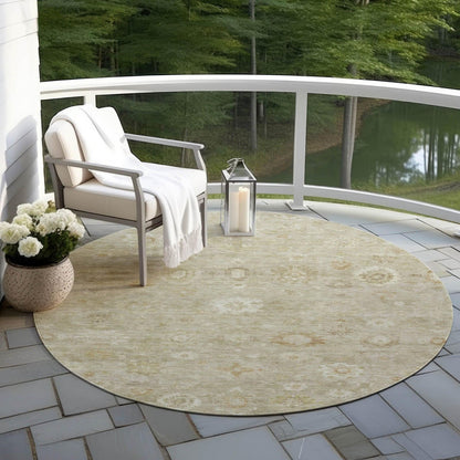 Laeara Brown Washable Indoor-Outdoor Rug