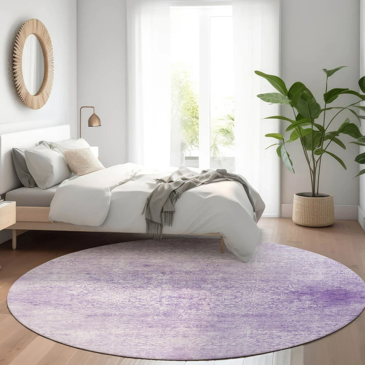 Kaelas Purple Washable Indoor-Outdoor Rug