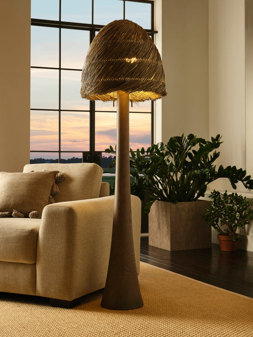 Wildwood Tulum Sculptural Wood Base Floor Lamp
