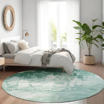 Kaelira Teal Washable Indoor-Outdoor Rug