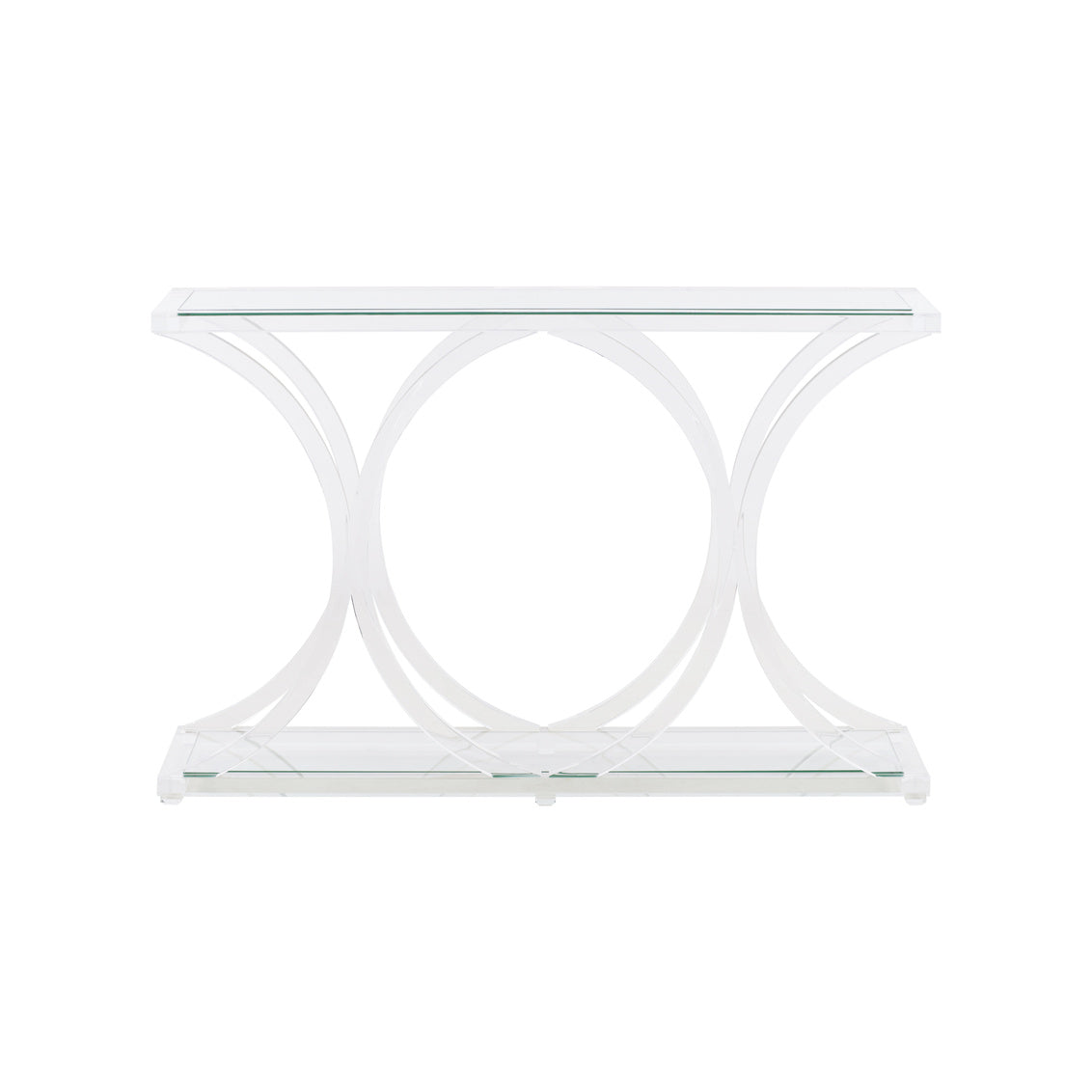 Chelsea House Sweeping Acrylic Rectangular Console Table