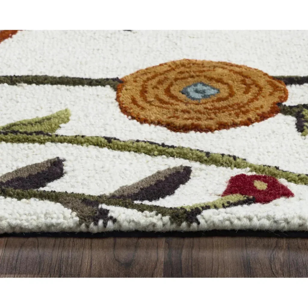 Ayat White Round Area Rugs For Dining Room - LOOMLAN - LOOMLAN - Area Rugs