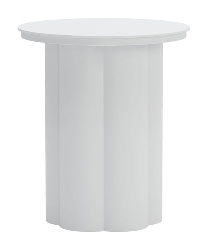 Kogur Aluminum White Round Side Table