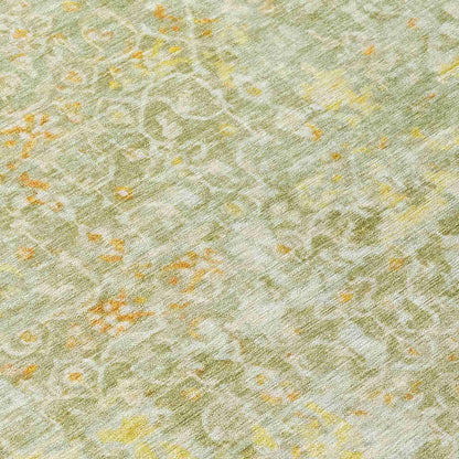 Jaelara Green Washable Indoor-Outdoor Rug