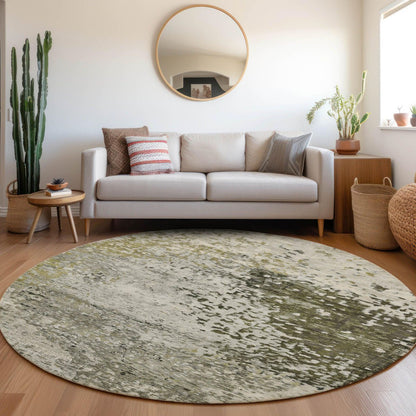 Iriain Gray Washable Indoor-Outdoor Rug