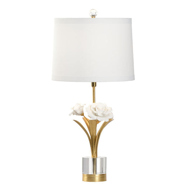 Chelsea House Rose Flowers Design With Tapered Drum Shade Table Lamp