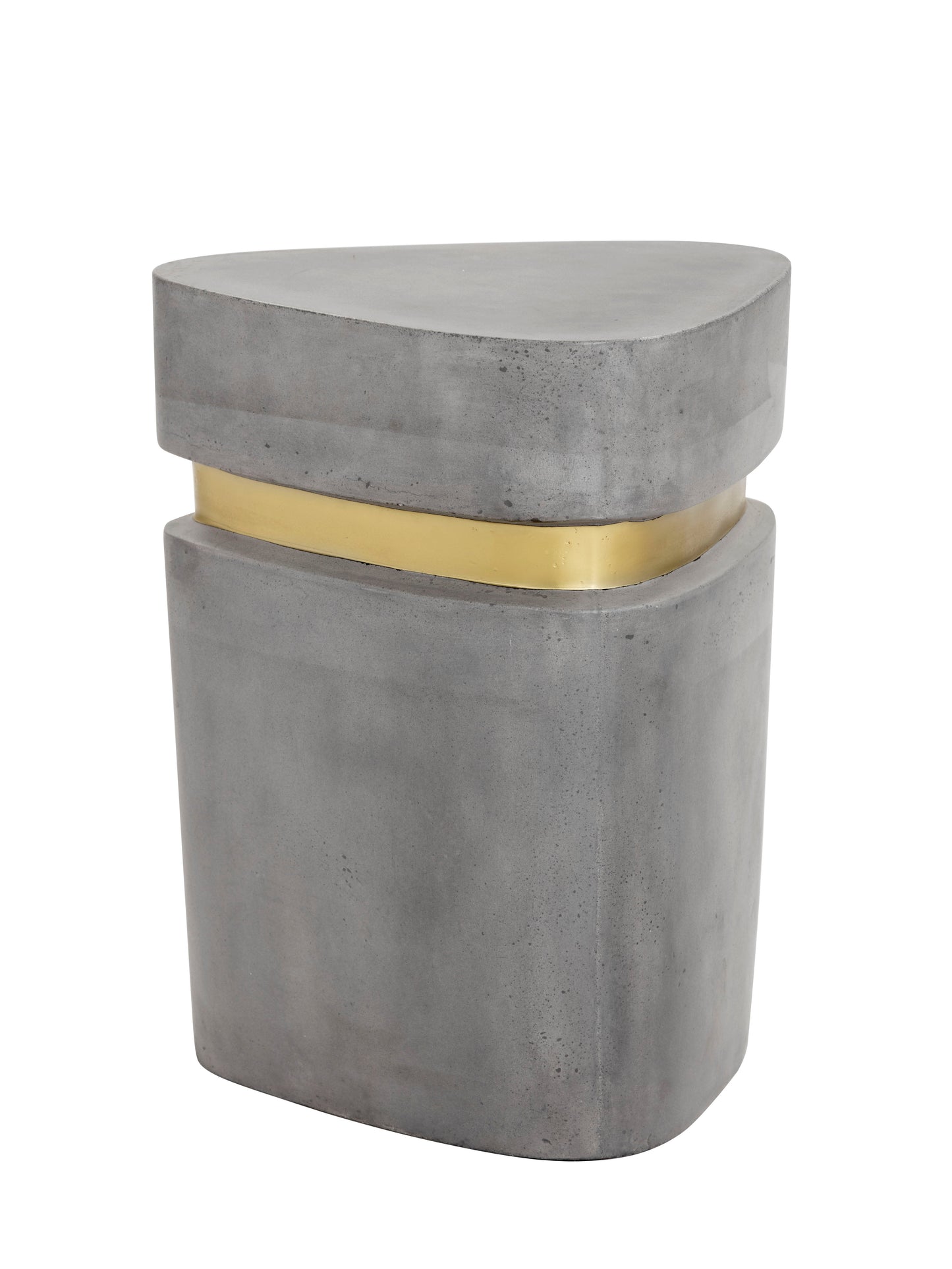 Arturo End Table Concrete With Gold Finish