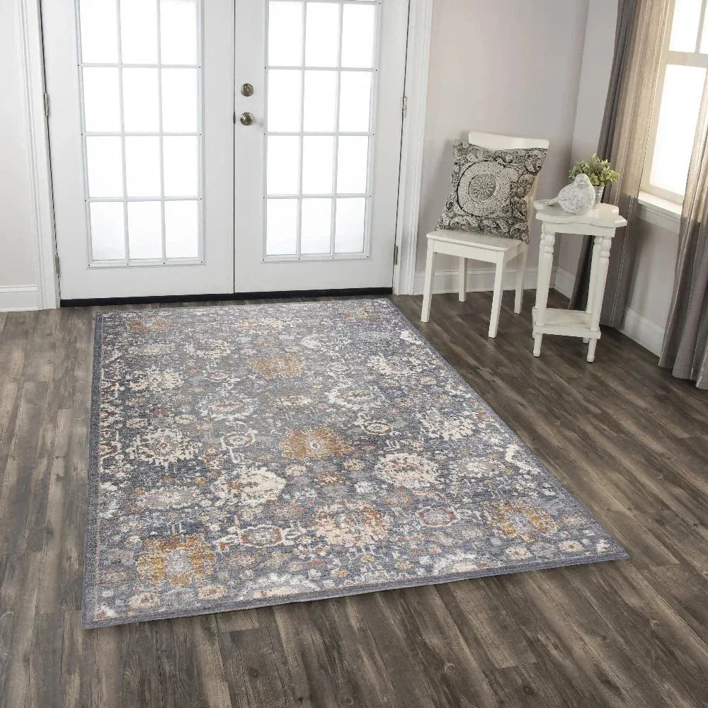 Dhar Persian Blue Large Area Rugs For Living Room -- blue