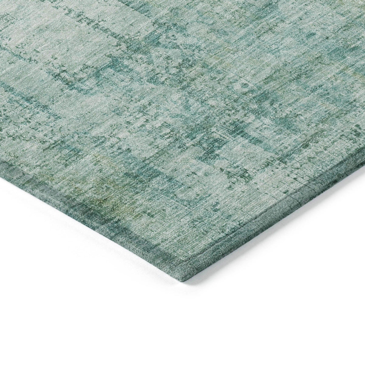 Kaelien Teal Washable Indoor-Outdoor Rug