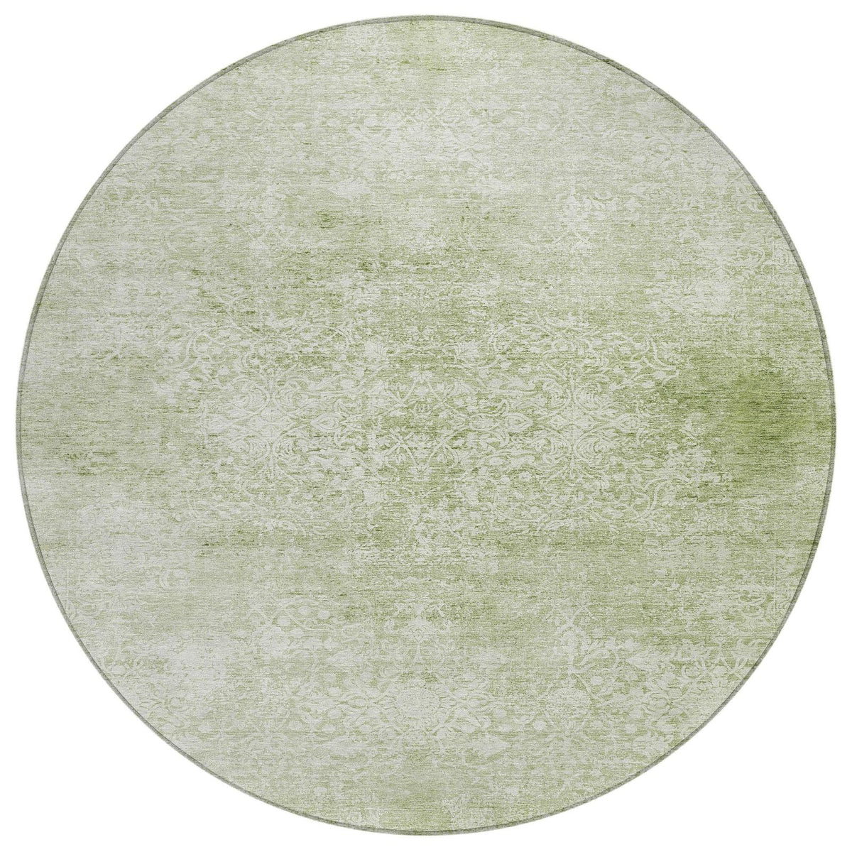 Kaelas Green Washable Indoor-Outdoor Rug