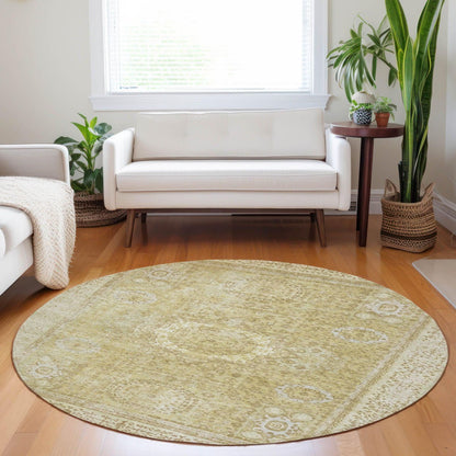 Irias Beige Washable Indoor-Outdoor Rug