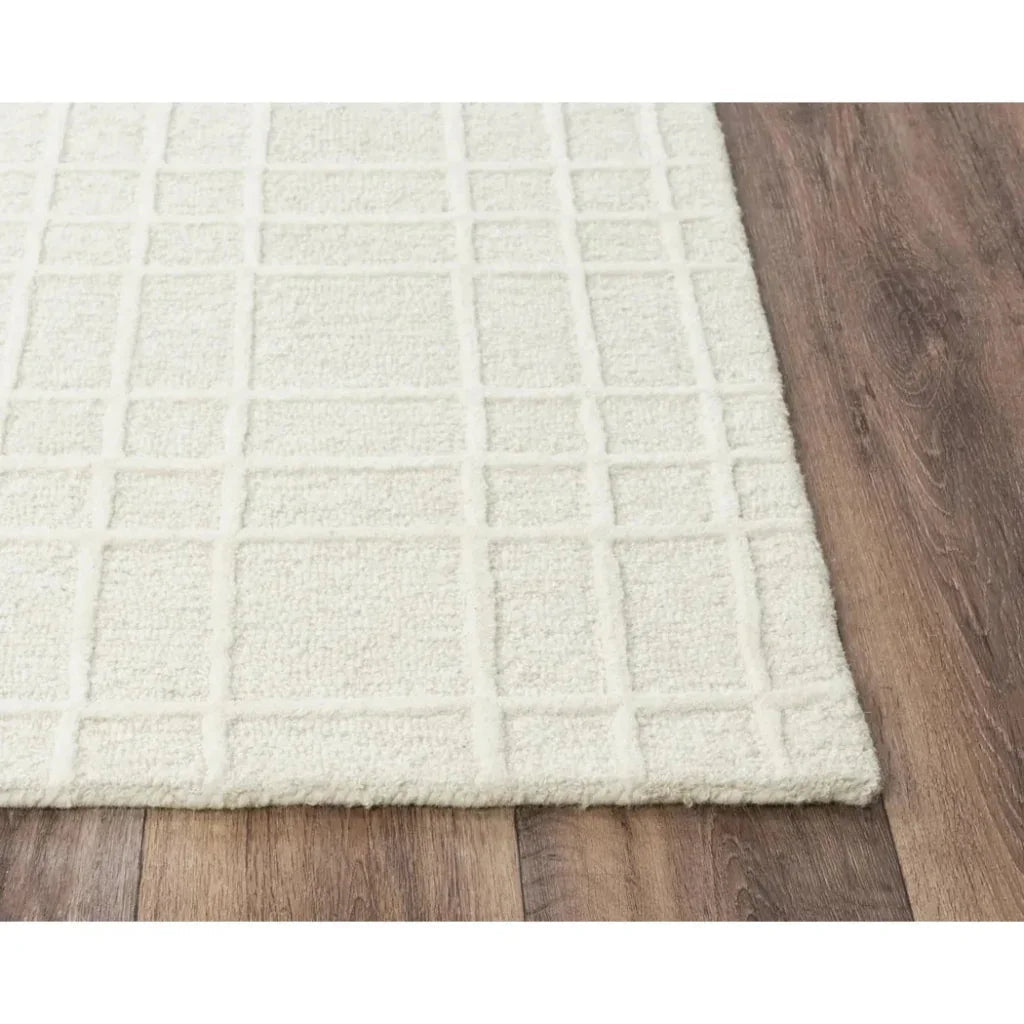 Cawe Wool Ivory Hallway Kitchen Runner Rug -- ivory