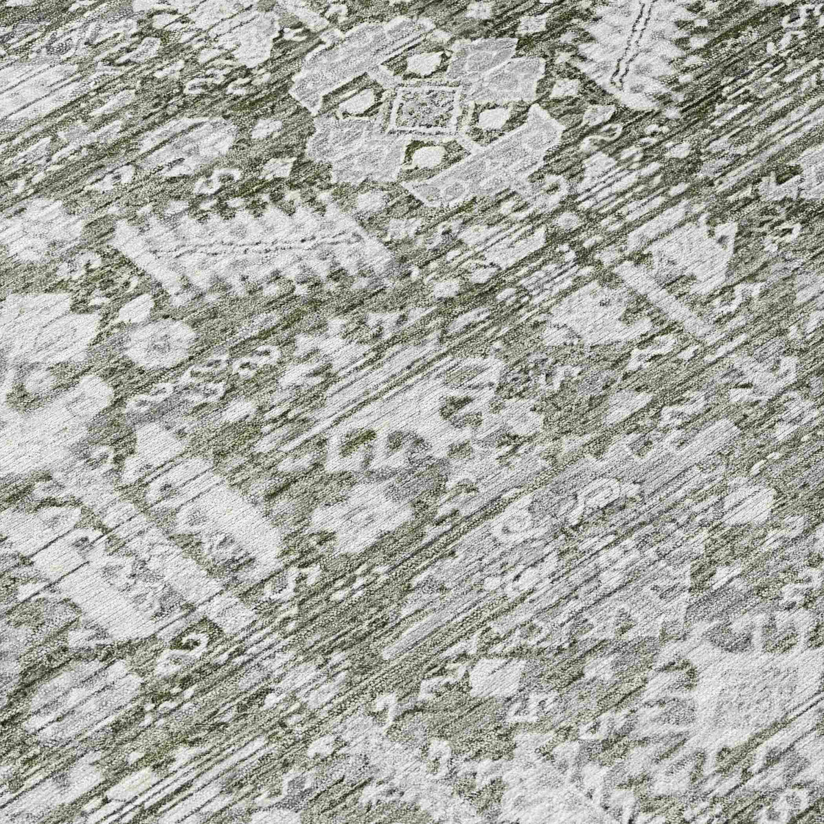Laearis Gray Washable Indoor-Outdoor Rug