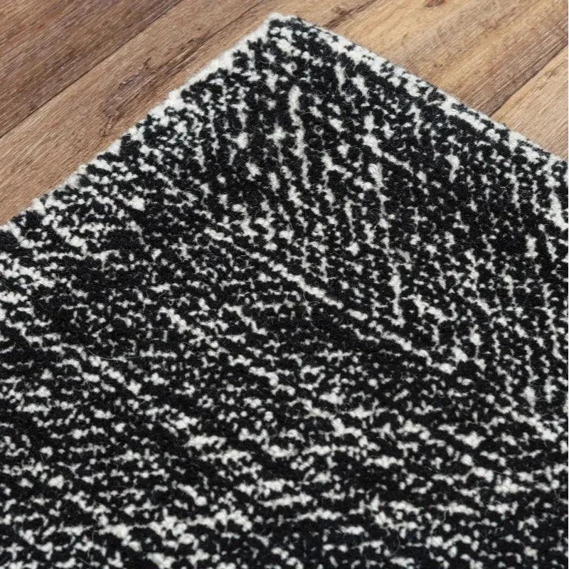 Caca Chevron Black Area Rugs For Living Room -- black
