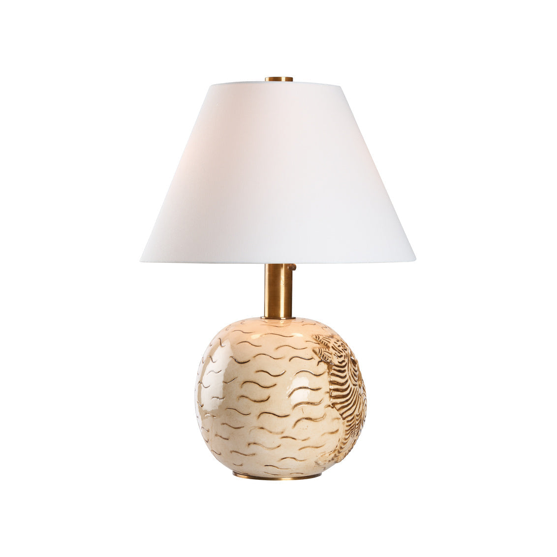 Wildwood Tibetan Tiger Sculpted Ceramic Table Lamp