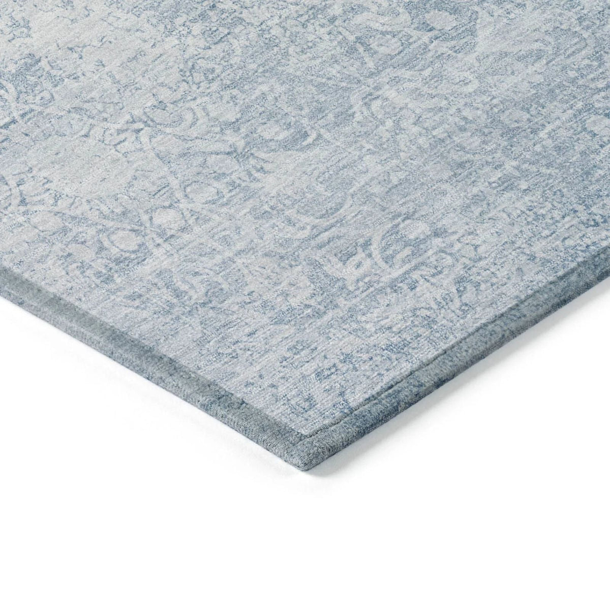 Kaelas Blue Washable Indoor-Outdoor Rug