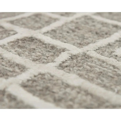 Back Geometric Taupe Area Rugs For Living Room - LOOMLAN - LOOMLAN - Area Rugs