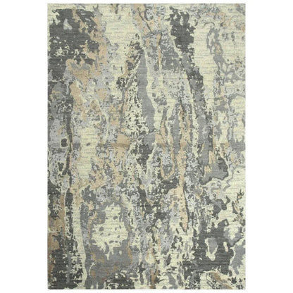 Agra Abstract Beige Large Area Rugs For Living Room