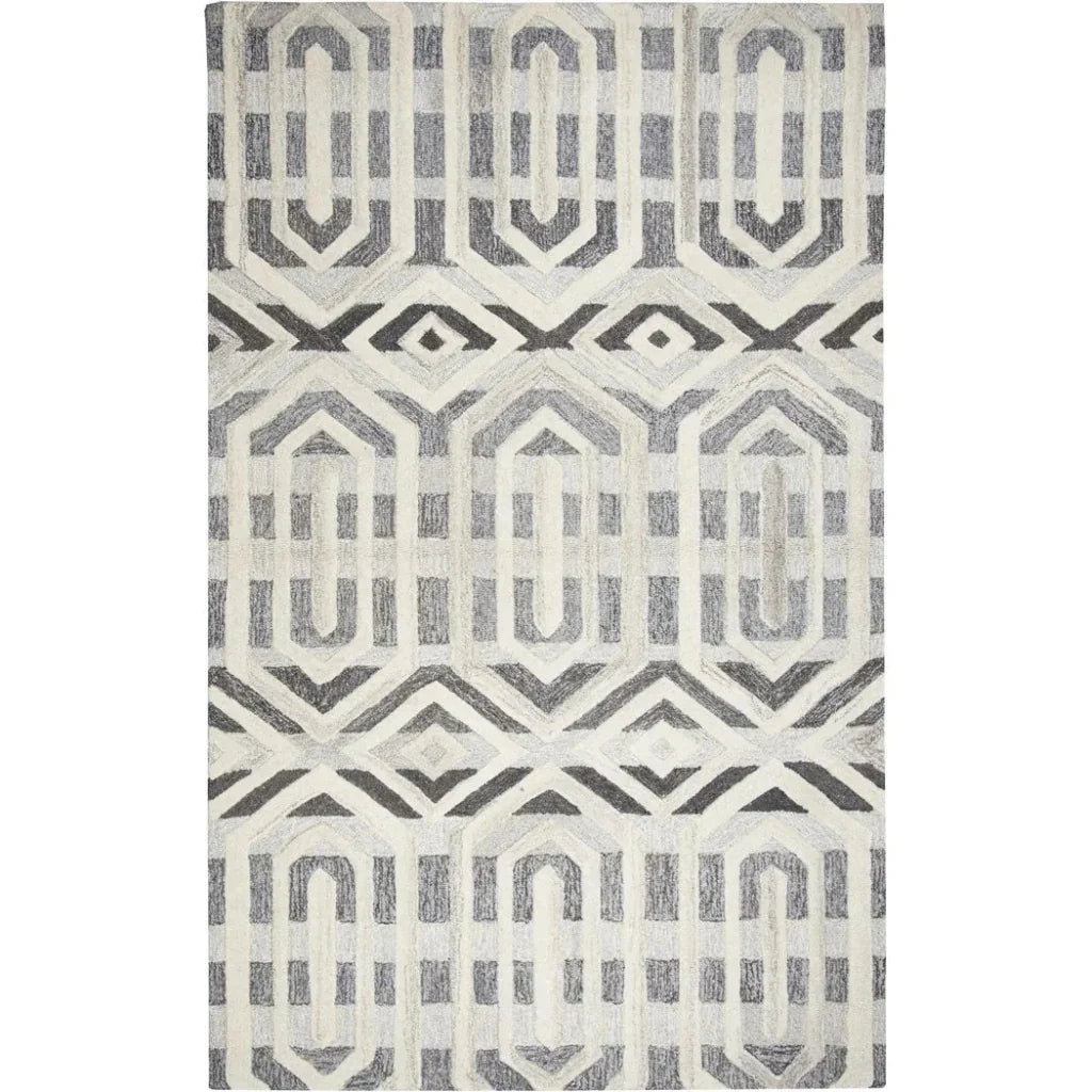 Clap Geometric Gray Large Area Rugs For Living Room