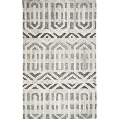Clap Geometric Gray Large Area Rugs For Living Room