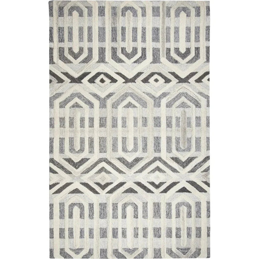 Clap Geometric Gray Large Area Rugs For Living Room