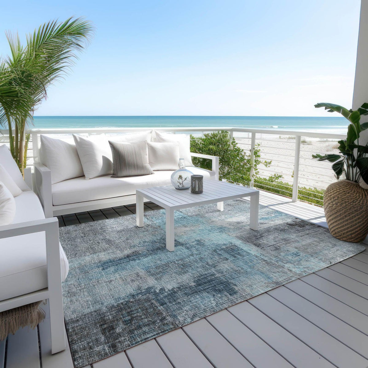 Jaelor Sky Washable Indoor-Outdoor Rug -- view 3