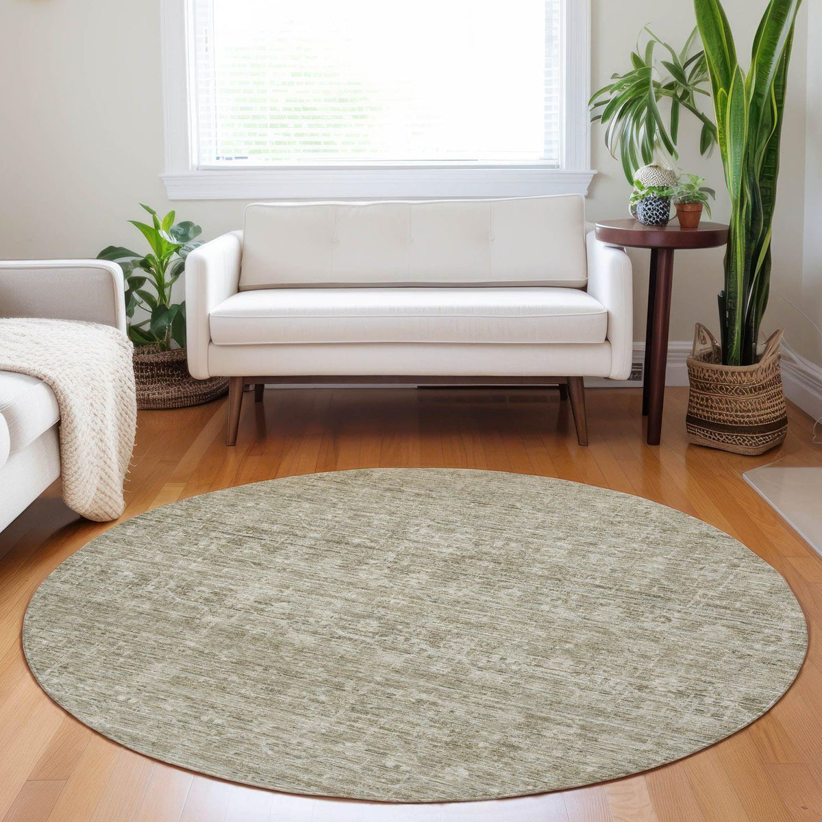 Irion Taupe Washable Indoor-Outdoor Rug