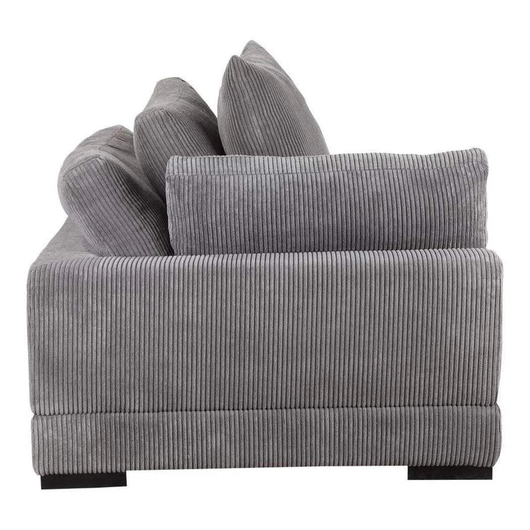 5 PC Grey Corduroy Couch Large Classic Corner Modular Sofa Modular Sofas LOOMLAN By Moe's Home