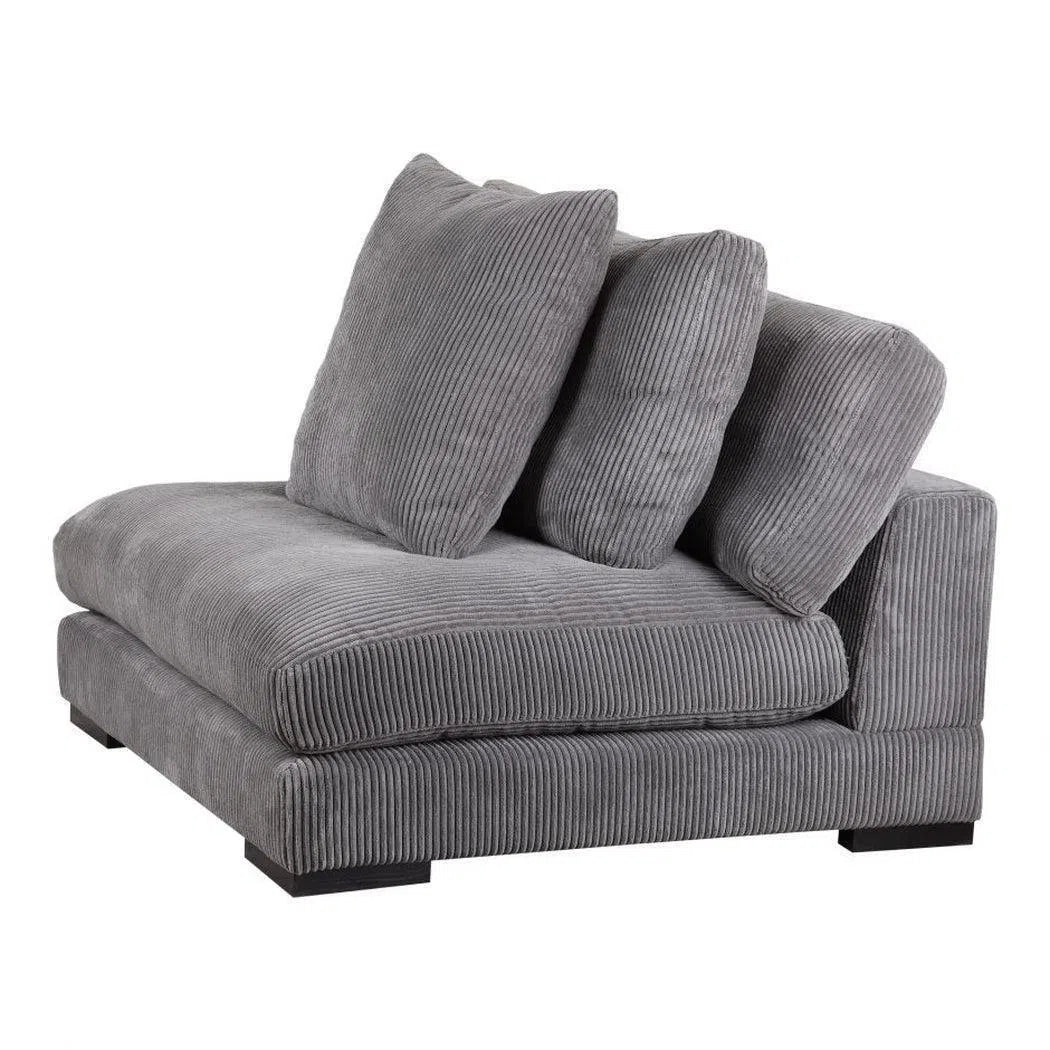 5 PC Grey Corduroy Couch Large Classic Corner Modular Sofa Modular Sofas LOOMLAN By Moe's Home