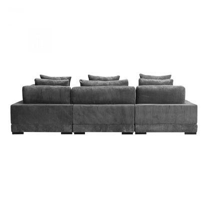 5 PC Grey Corduroy Couch Reversible Modular Sofa Modular Sofas LOOMLAN By Moe's Home