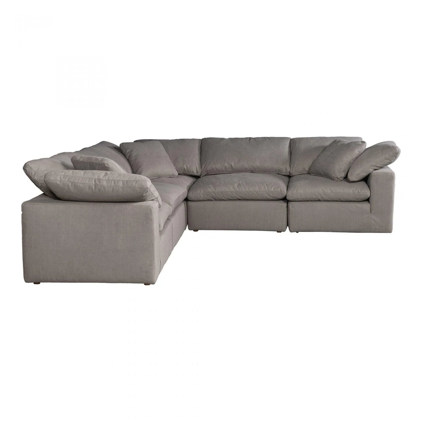 5 PC Set Performance Terra Condo Grey Sectional Modular Modular Sofas LOOMLAN By Moe's Home