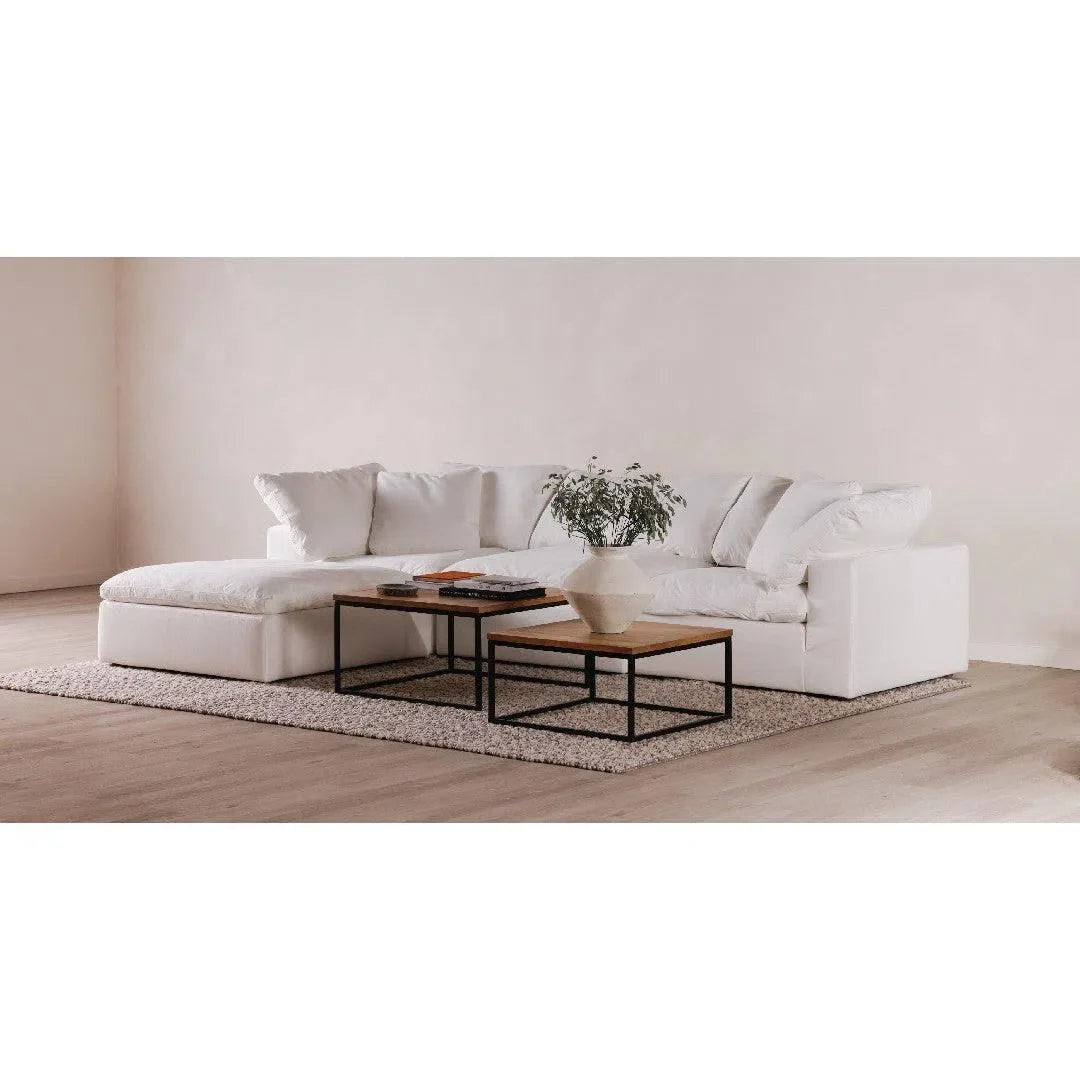 5 PC Set Performance Terra Condo White Sectional Modular Modular Sofas LOOMLAN By Moe's Home