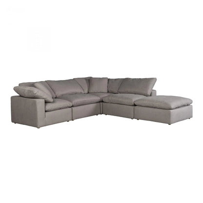 5 PC Set Stain Resistant Terra Condo Grey Dream Modular Modular Sofas LOOMLAN By Moe's Home