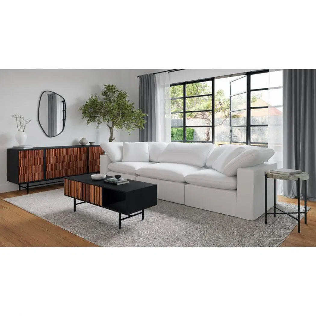 5 PC Set Stain Resistant Terra Condo White Dream Modular Modular Sofas LOOMLAN By Moe's Home