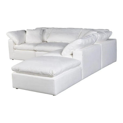 5 PC Set Stain Resistant White Dream Modular Modular Sofas LOOMLAN By Moe's Home