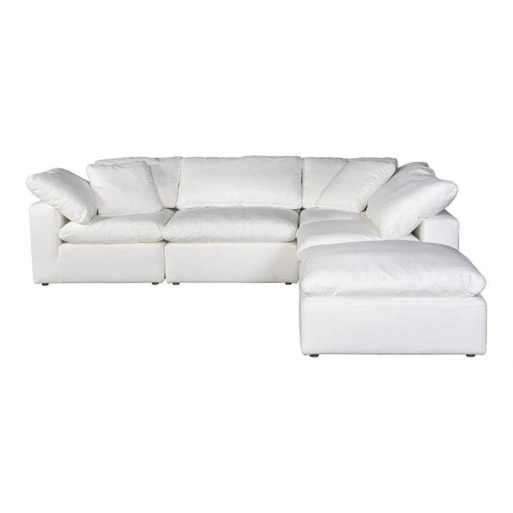 5 PC Set Stain Resistant White Dream Modular Modular Sofas LOOMLAN By Moe's Home