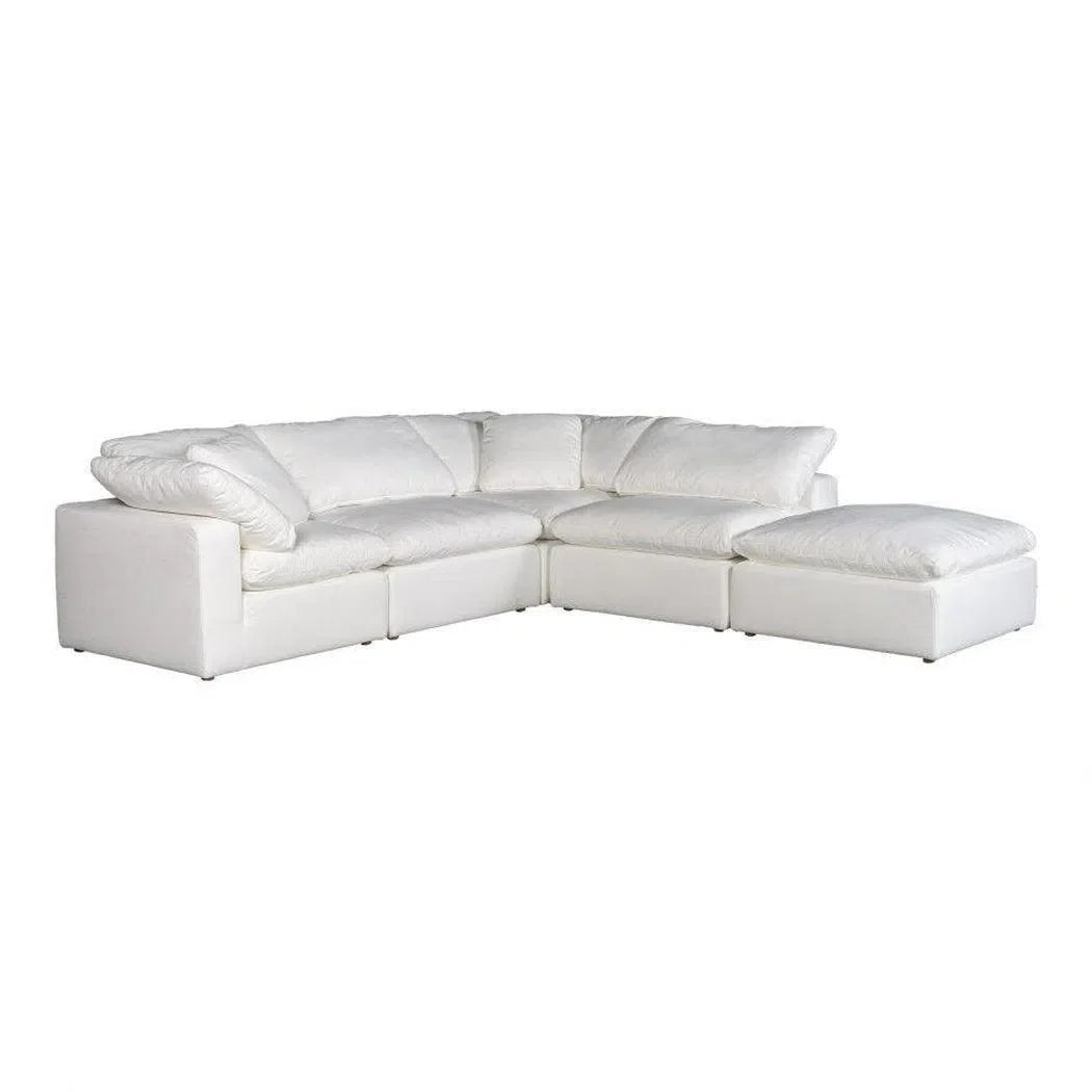 5 PC Set Stain Resistant White Dream Modular Modular Sofas LOOMLAN By Moe's Home