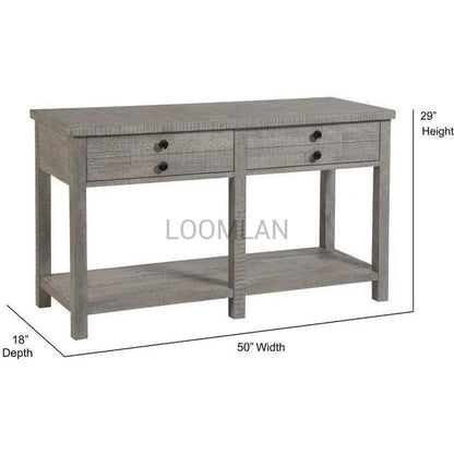 50" Reclaimed Pine Wood Serenity Console Table Console Tables LOOMLAN By LOOMLAN