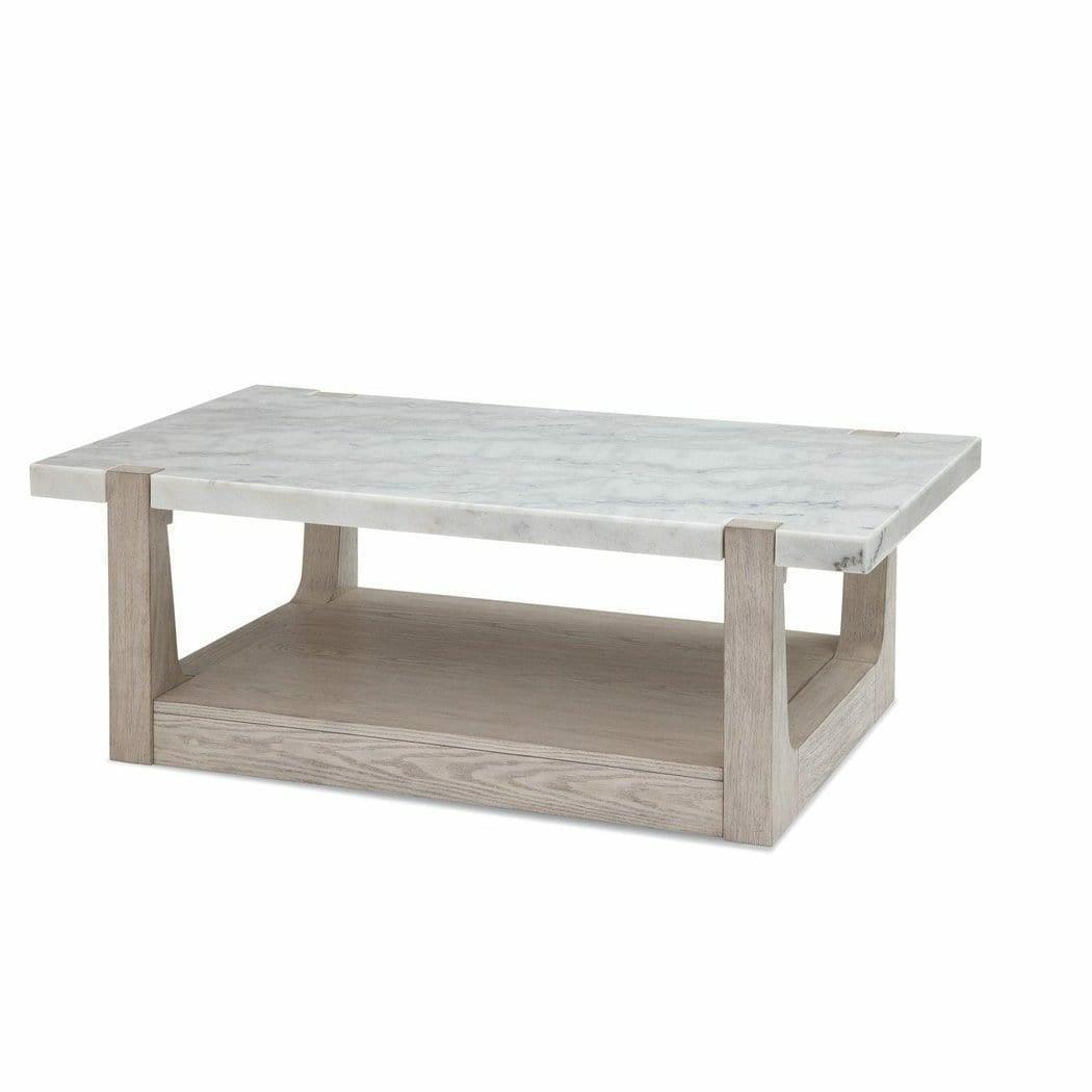 50" White Marble Coffee Table with Storage Coffee Tables Sideboards and Thangs By Bassett Mirror