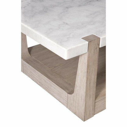 50" White Marble Coffee Table with Storage Coffee Tables Sideboards and Thangs By Bassett Mirror