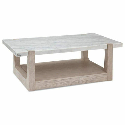 50" White Marble Coffee Table with Storage Coffee Tables Sideboards and Thangs By Bassett Mirror