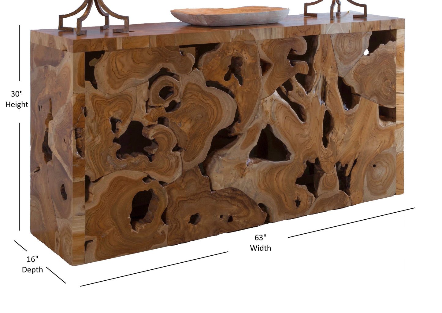 Panama Jack Organics Natural Rectangular Console Table