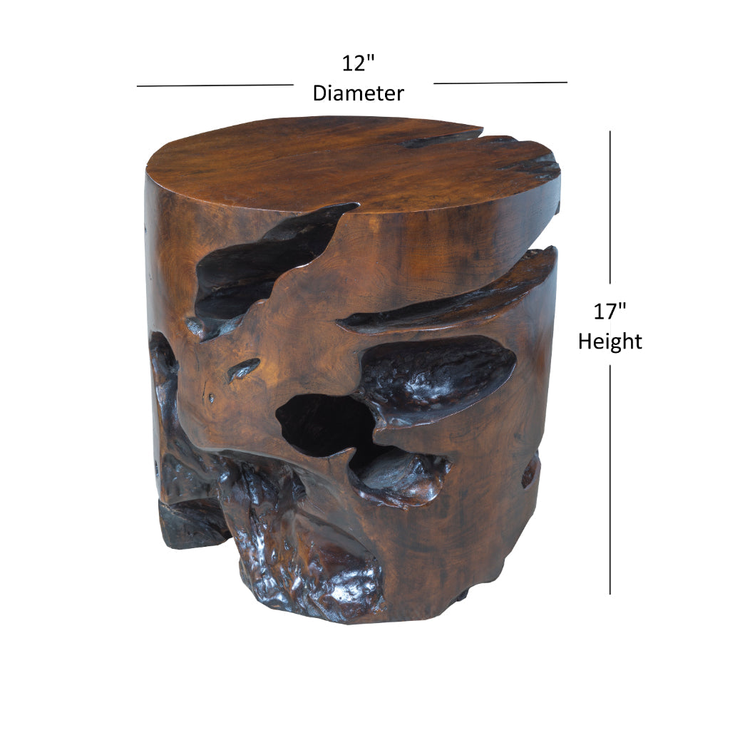 Panama Jack Organics Cylinder Teak Side Table
