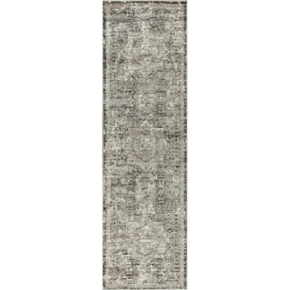Dach Central Medallion Gray Kitchen Hallway Runner Rug