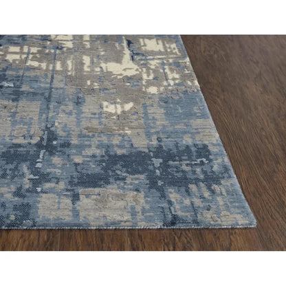 Baze Abstract Blue Large Area Rugs For Living Room -- blue