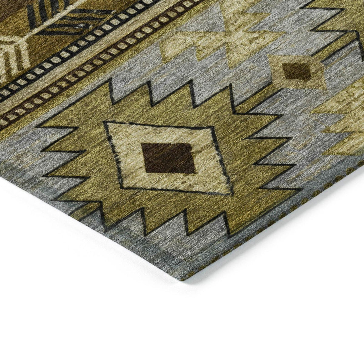 Jaelas Brown Washable Indoor-Outdoor Rug