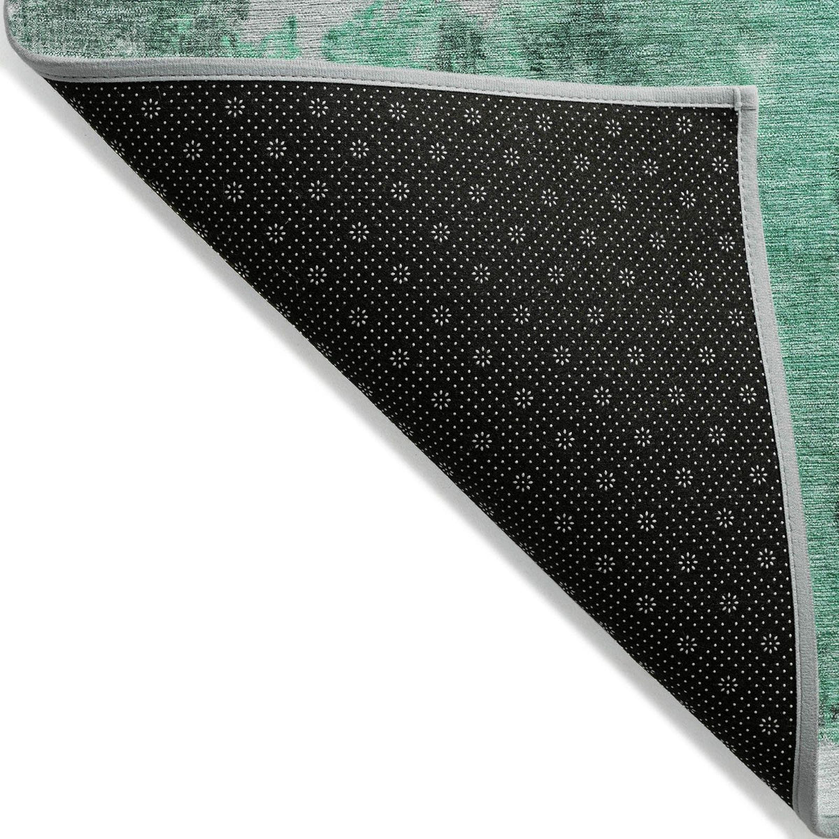 Jaelion Teal Washable Indoor-Outdoor Rug
