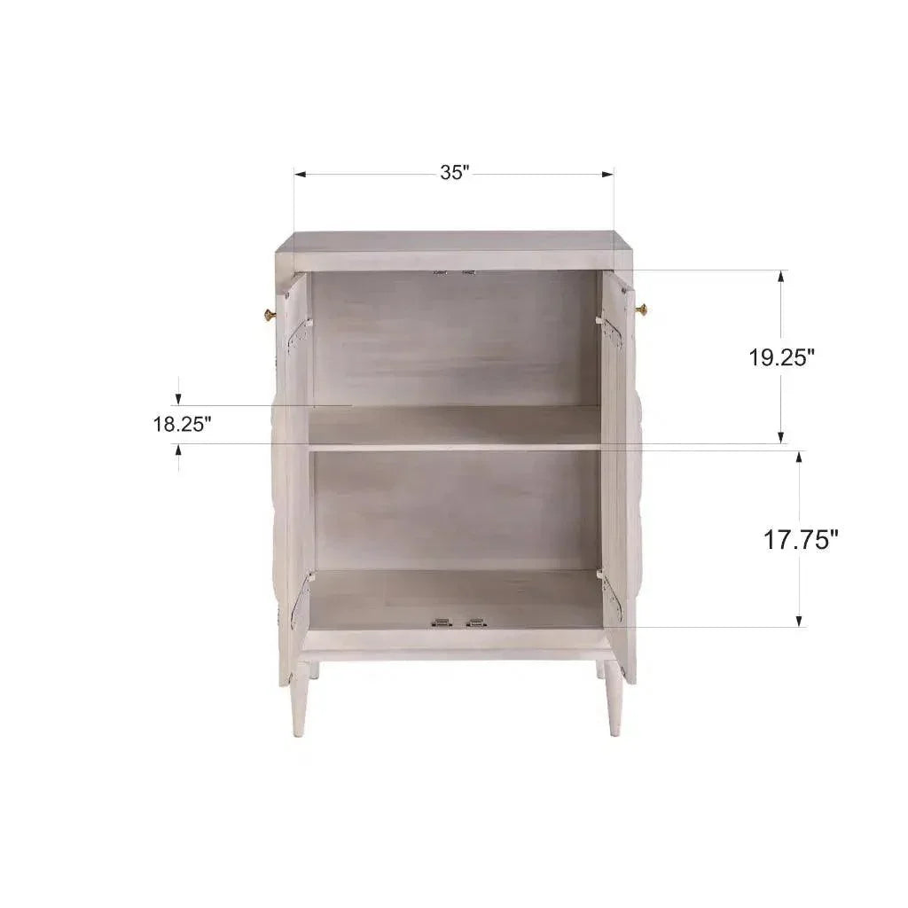 50xMother Nature Sleeping Fox Tall Cabinet - LOOMLAN - LOOMLAN - Accent Cabinets